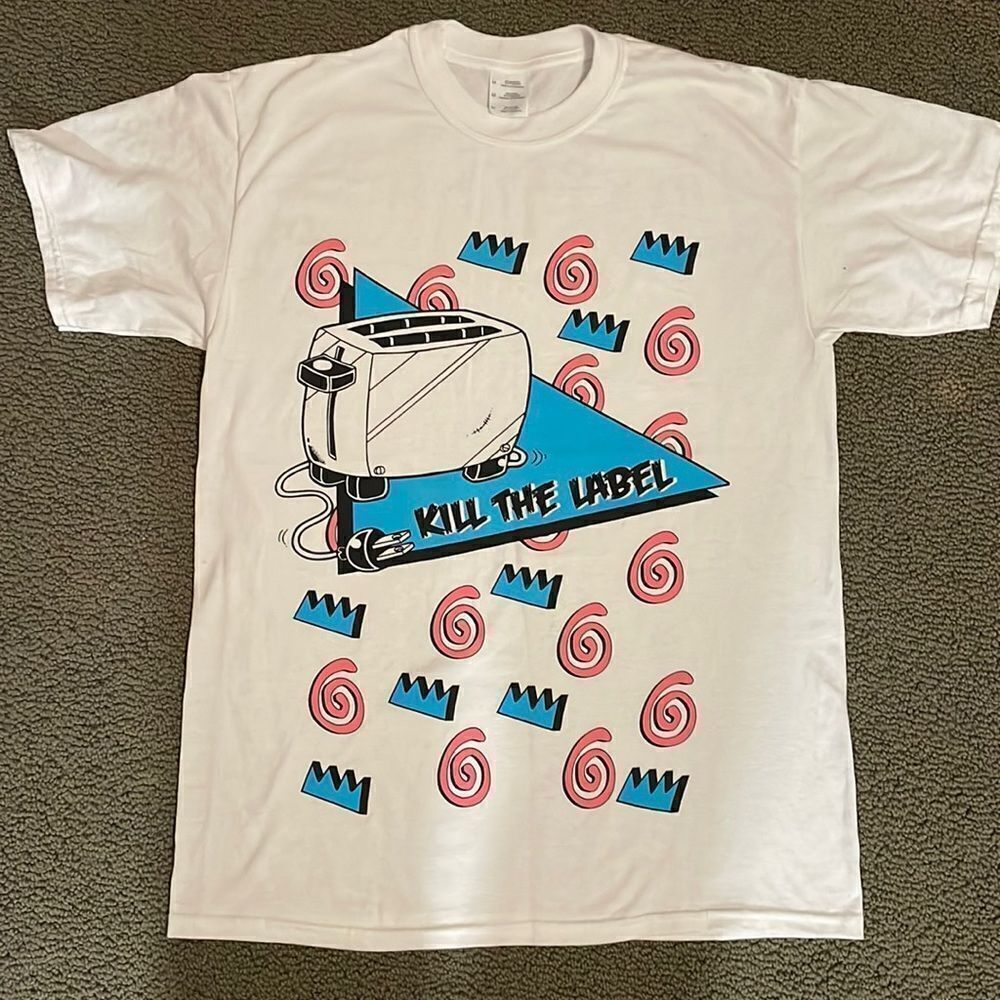 Kill the Label Toaster White Medium short SLEEVE TEE shirt